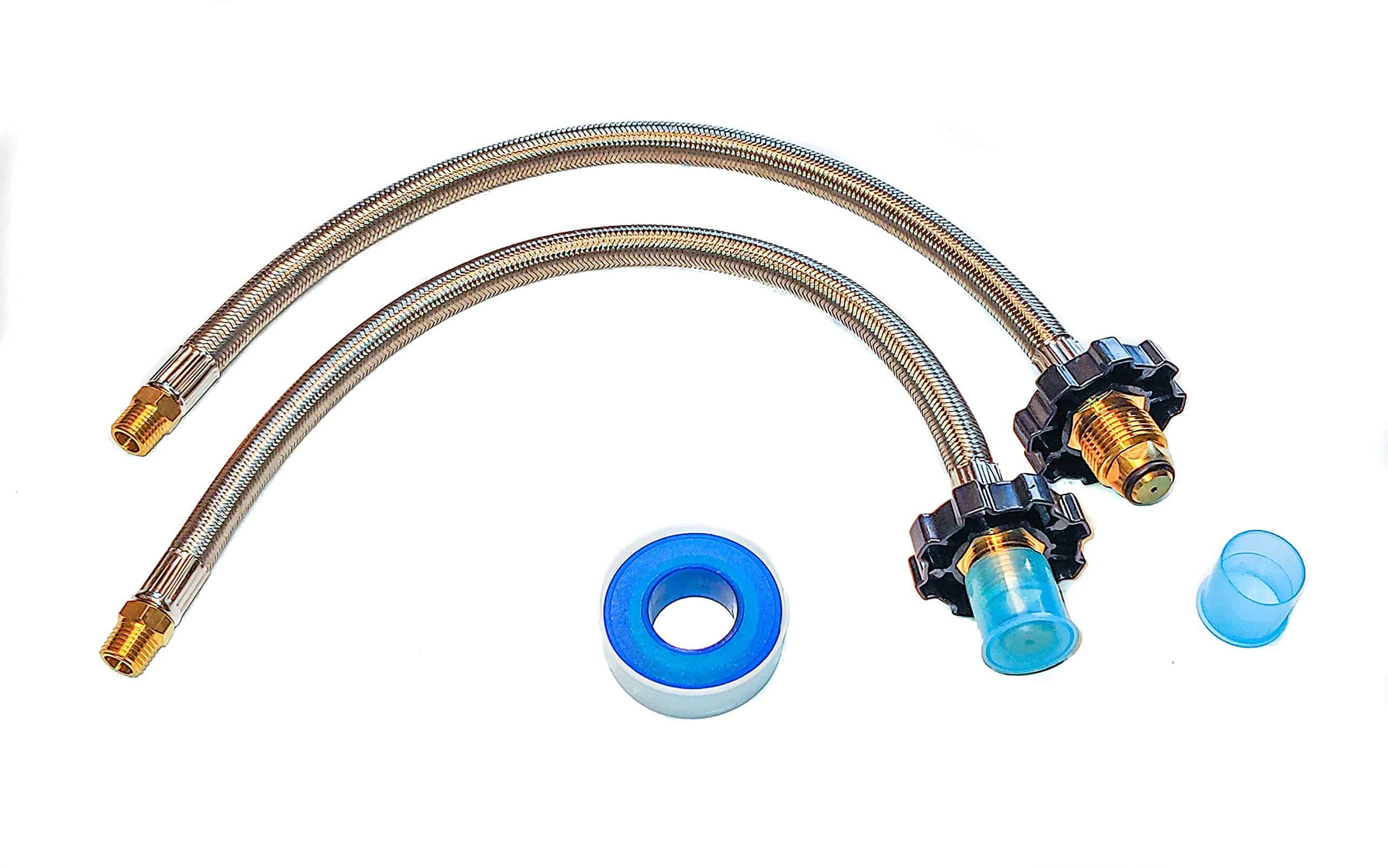 Conjunto de dos Pigtails de Propano Trenzado de Acero