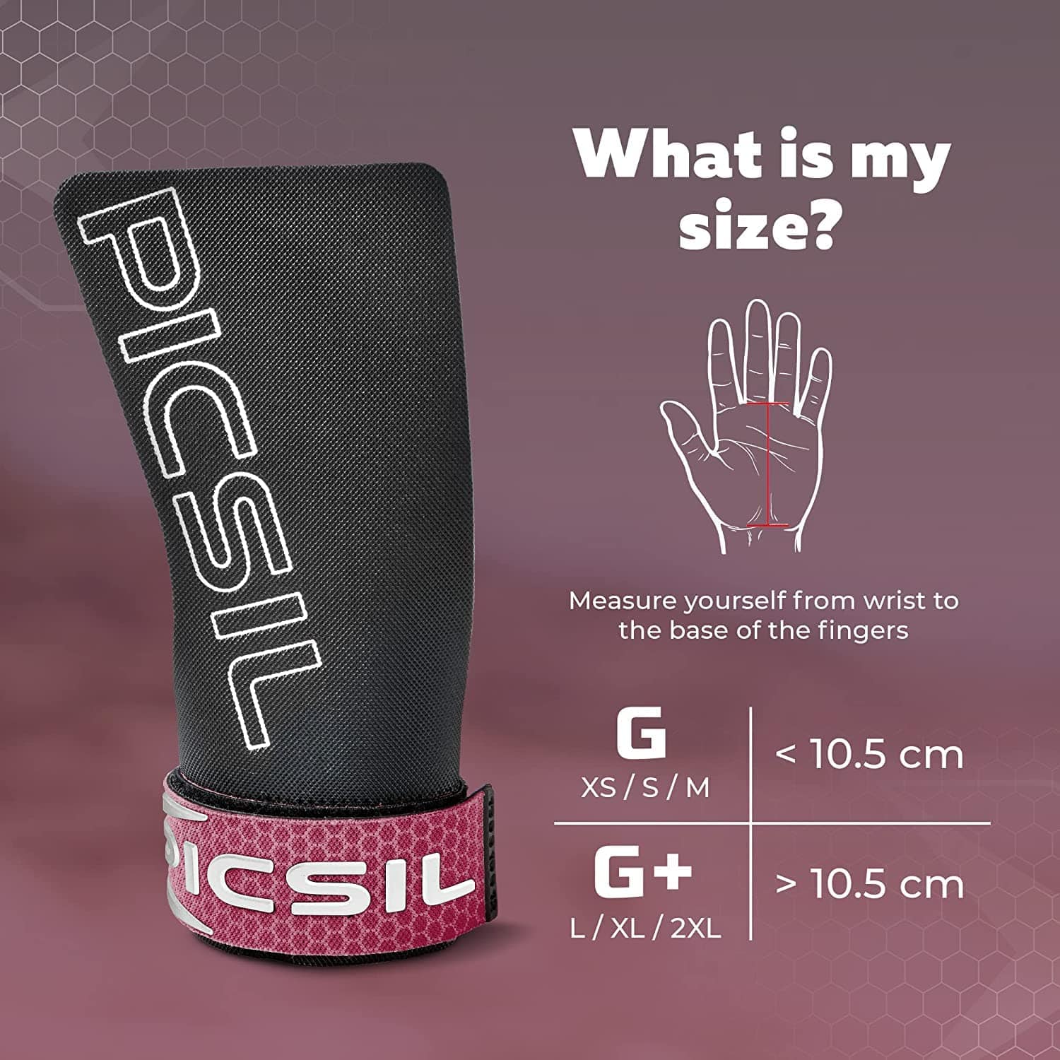 PICSIL Golden Eagle Hand Grips, Guantes de -Púrpura - Imagen 7