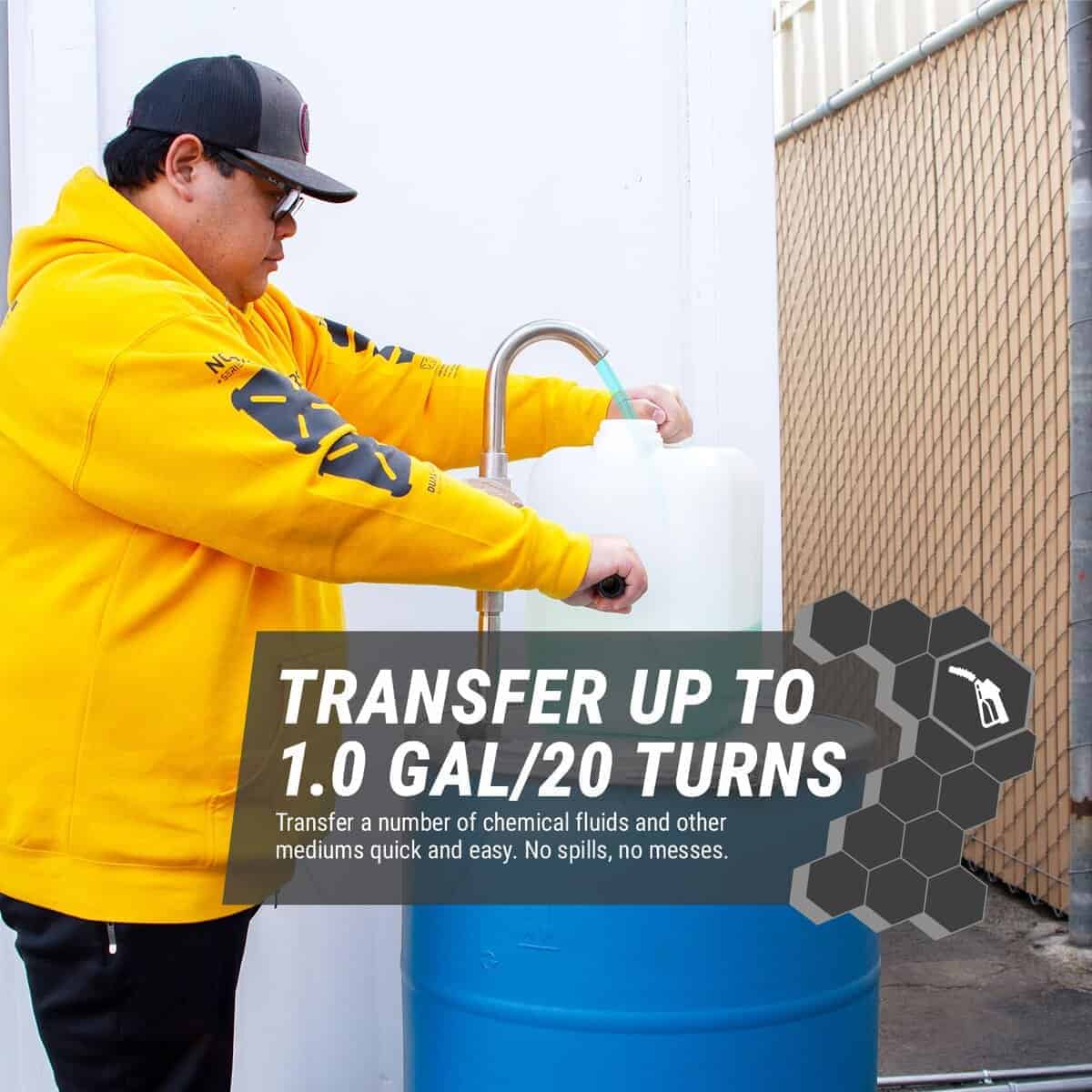 Bomba de Tambor de Acción Rotativa Manual - Acero - Imagen 4