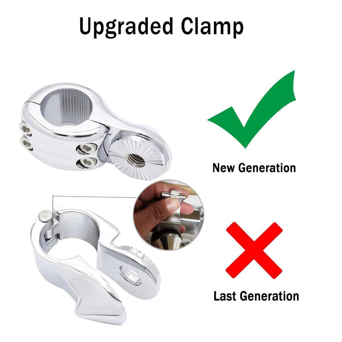 Juego de soportes de reposapiés de carretera largos y - Imagen 5