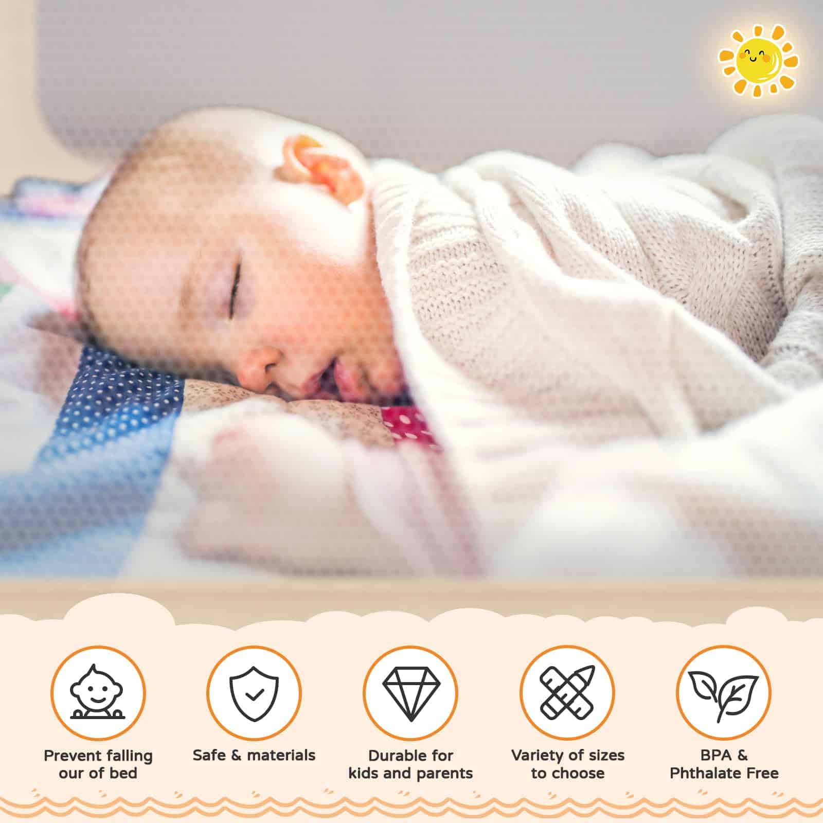 Barandillas de cama MagicFox para niños pequeños, Extra - Imagen 3