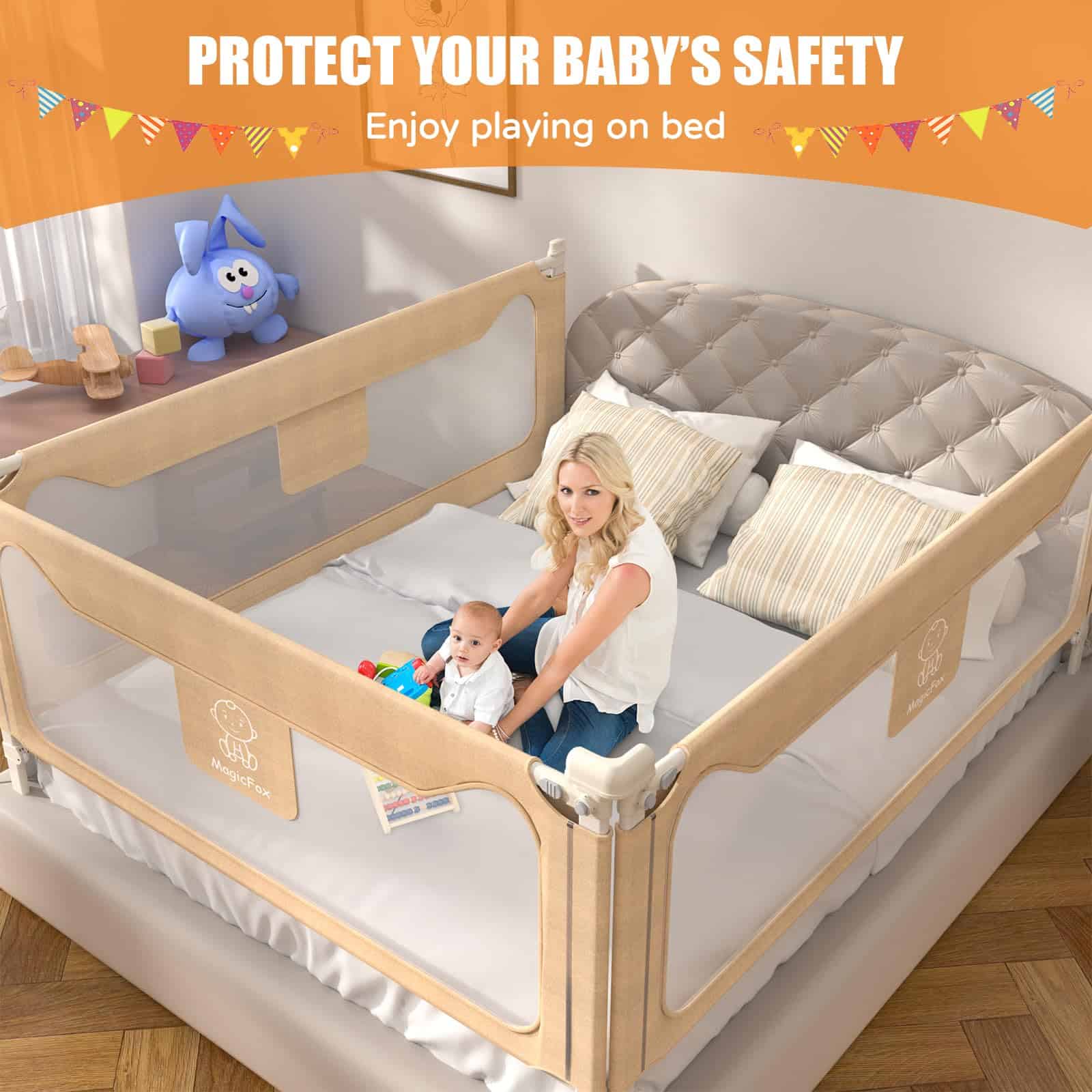 Barandillas de cama MagicFox para niños pequeños, Extra - Imagen 4