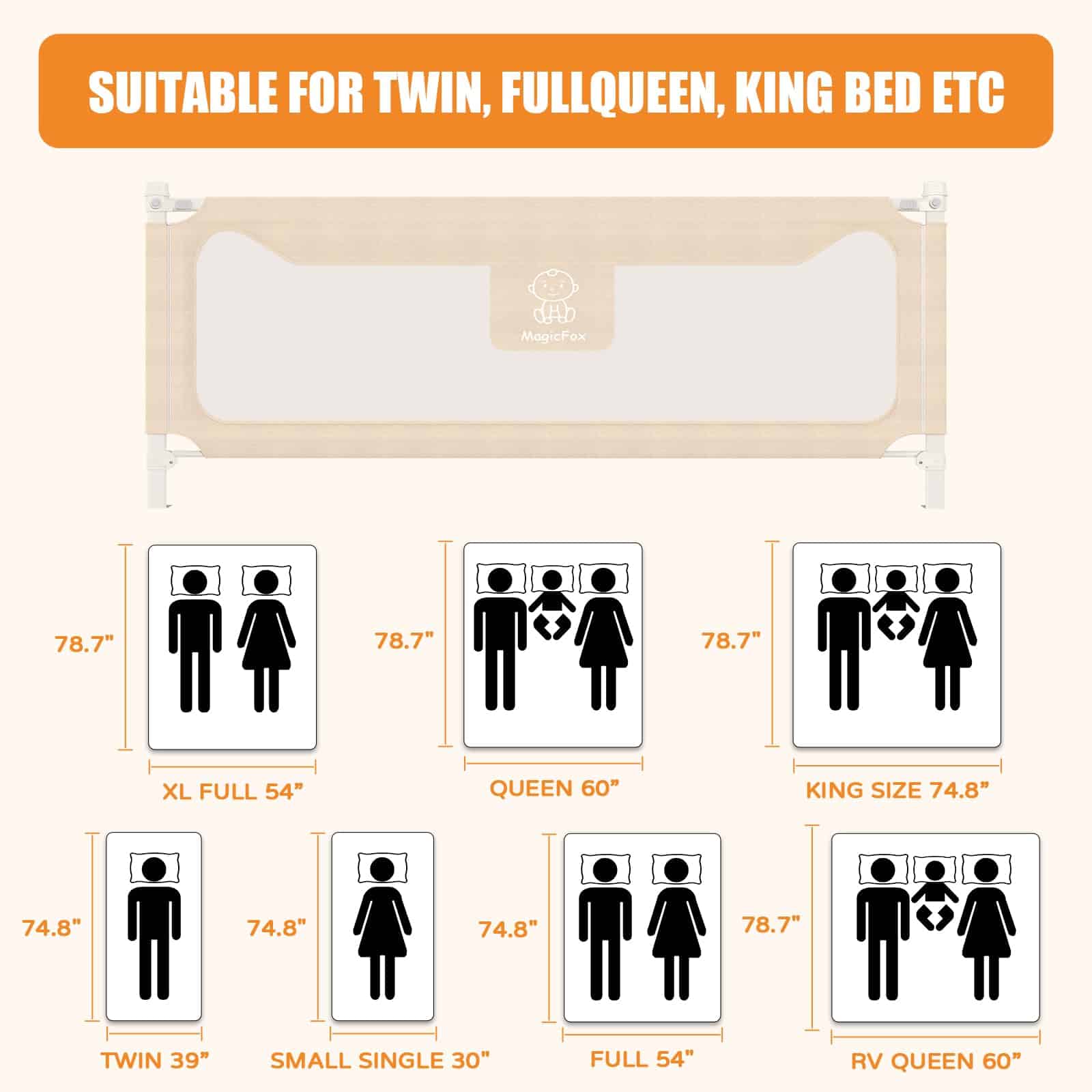 Barandillas de cama MagicFox para niños pequeños, Extra - Imagen 7
