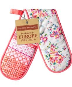 Manopla Doble de Horno Maison d Hermine Rose Garden 100%