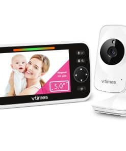 VTimes Monitor de Bebé con Pantalla LCD de 5" y Cámara,