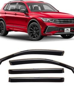 Voron Glass Deflectores de lluvia en canal -Negro