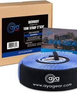 AYA Gear Recovery Tow Straps 3" x 30' |Tree Saver Winch