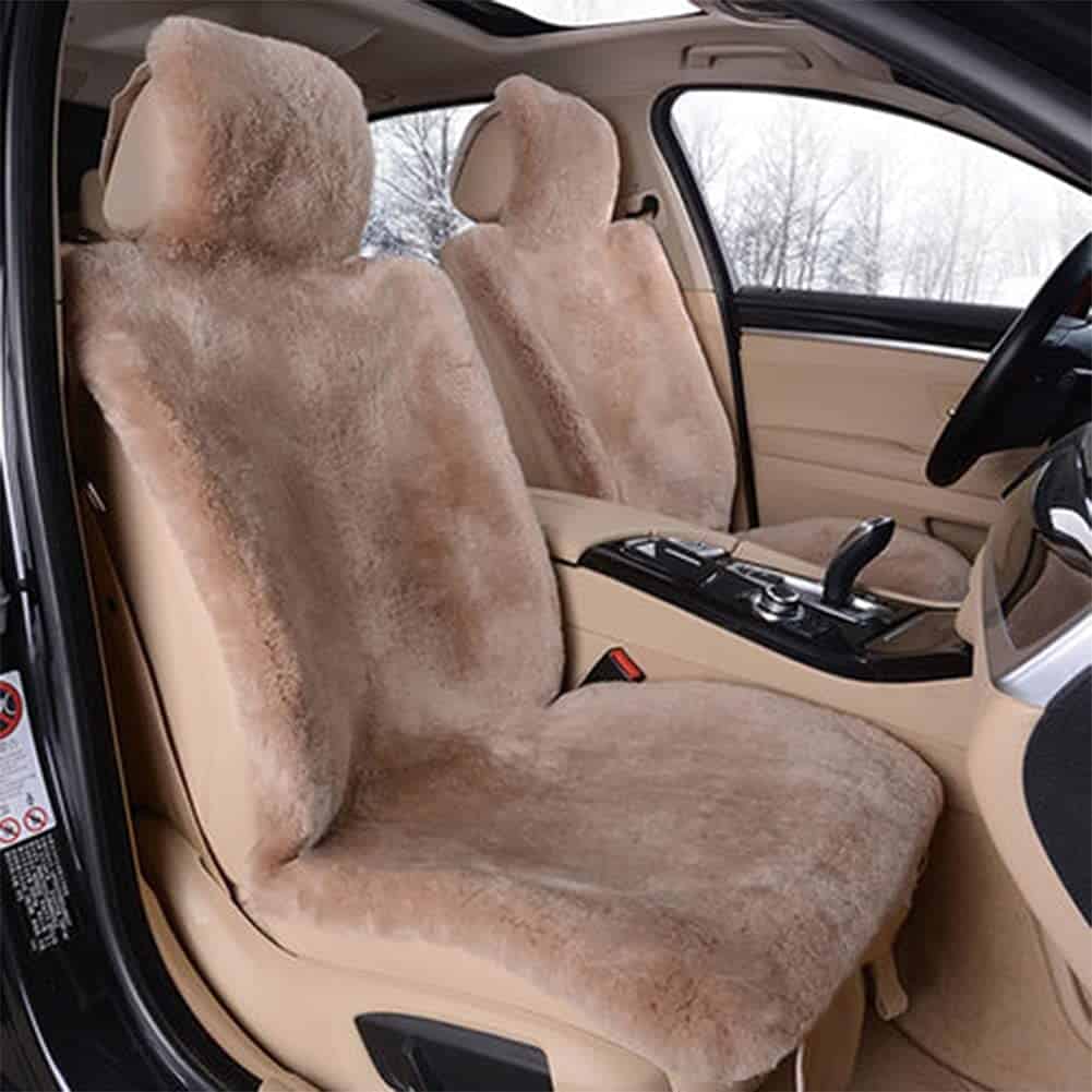 Fundas de Asiento de Piel de Oveja Genuina para Coches SUV - Imagen 4