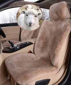 Fundas de Asiento de Piel de Oveja Genuina para Coches SUV