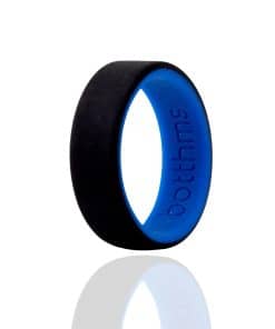 Anillos de Silicona de Doble Tono para -Negro/Azul