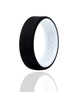 Anillos de Silicona de Botthms para Hombres de Dos Tonos,