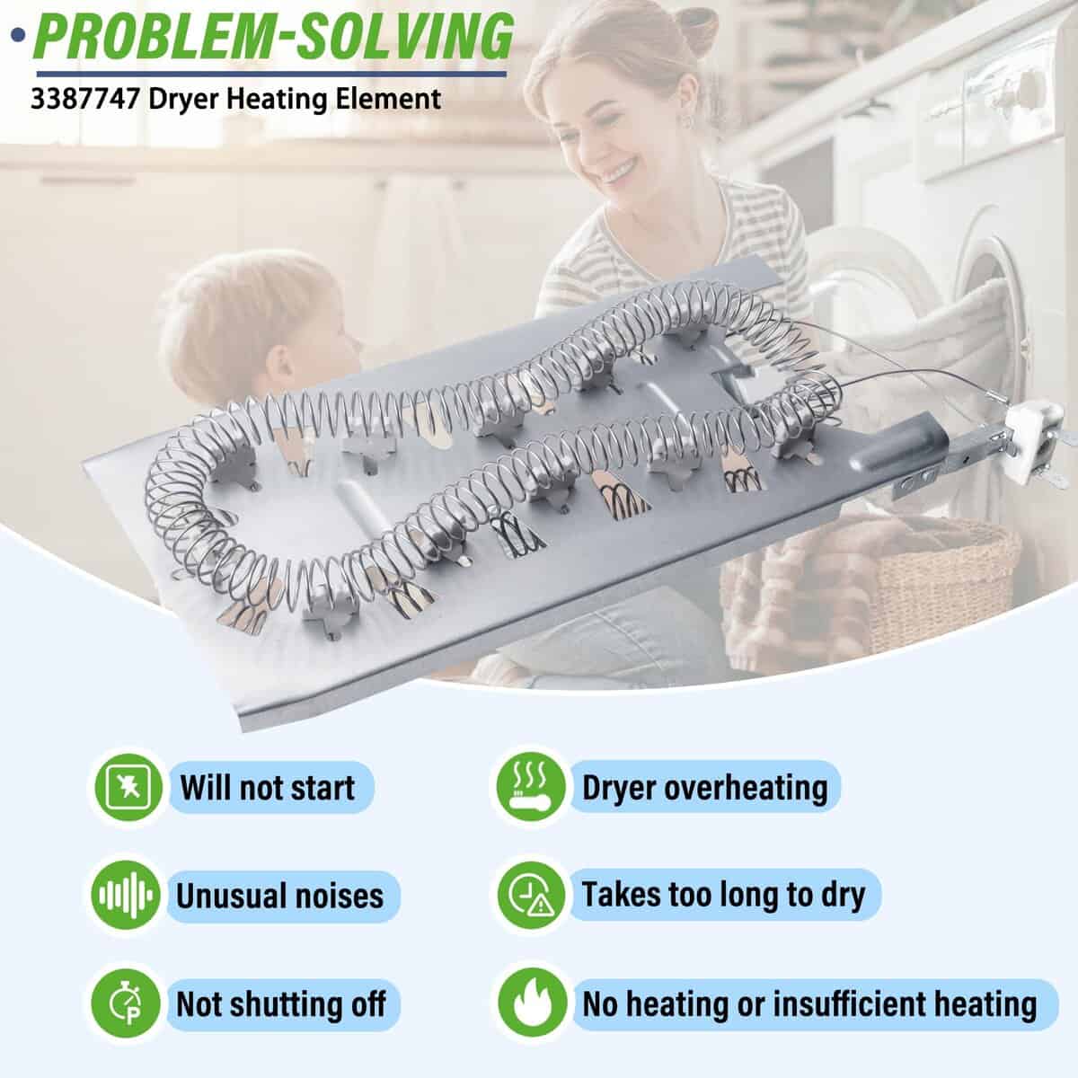 Kit de Elemento Calefactor 3387747 W11344457 para Secadoras - Imagen 6
