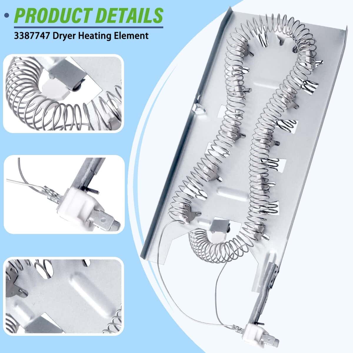 Kit de Elemento Calefactor 3387747 W11344457 para Secadoras - Imagen 9