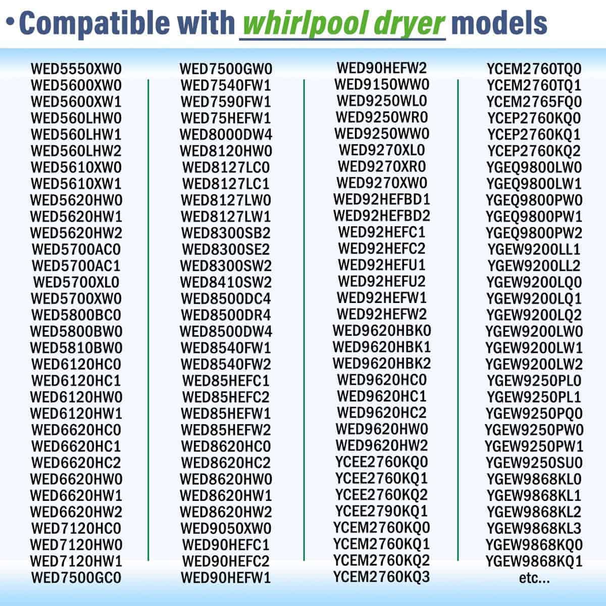 Kit de Elemento Calefactor 3387747 W11344457 para Secadoras - Imagen 8