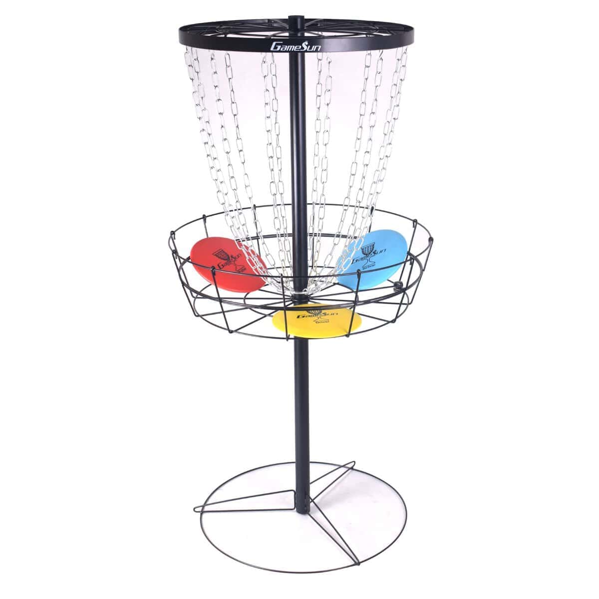 Canasta de Disco de Golf Gamesun con 3 discos, Canasta de