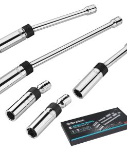 Juego de 5 llaves de vaso magnéticas giratorias DURATECH,