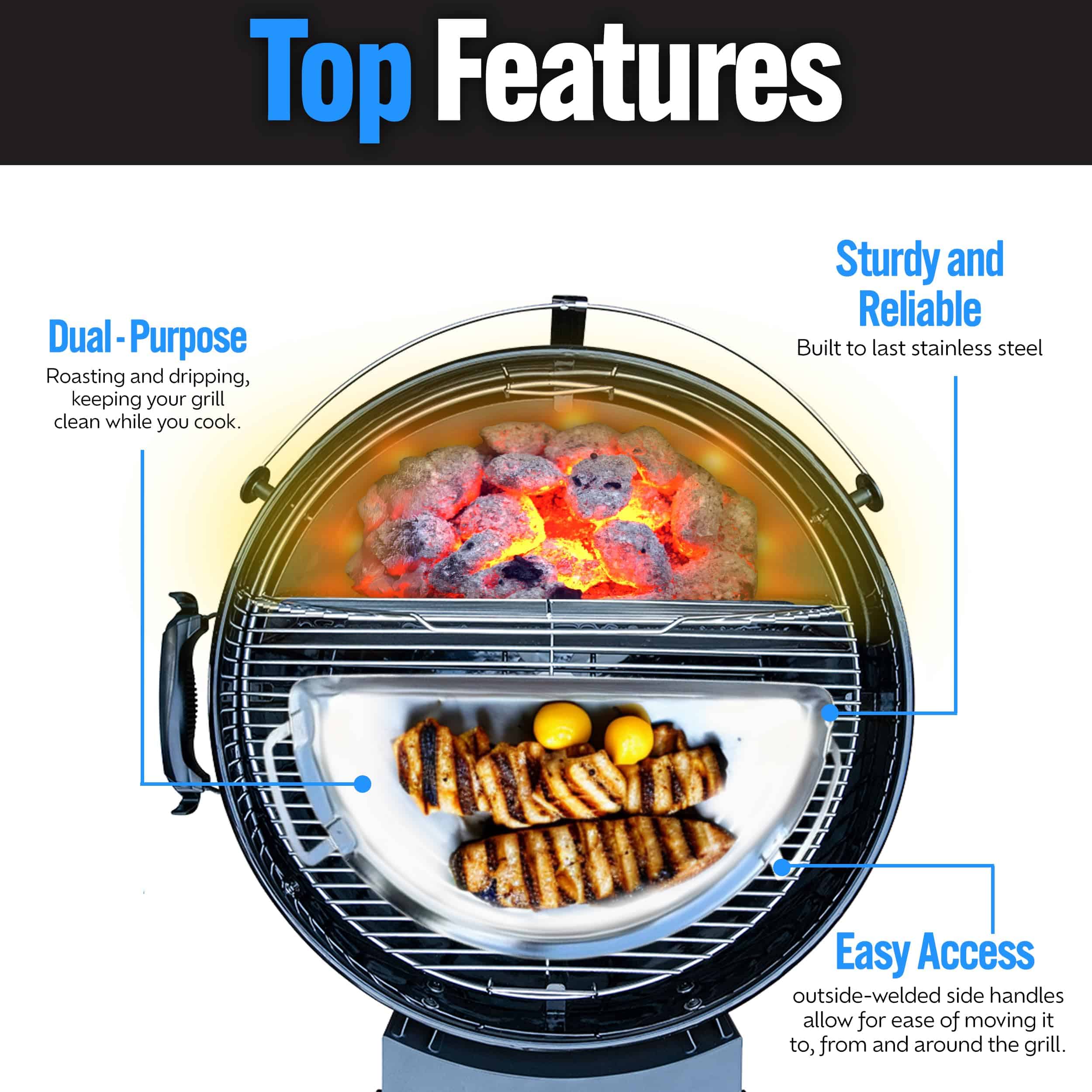 Bandeja de goteo SnS Grills Slow �N Sear Mini - Accesorio - Imagen 4