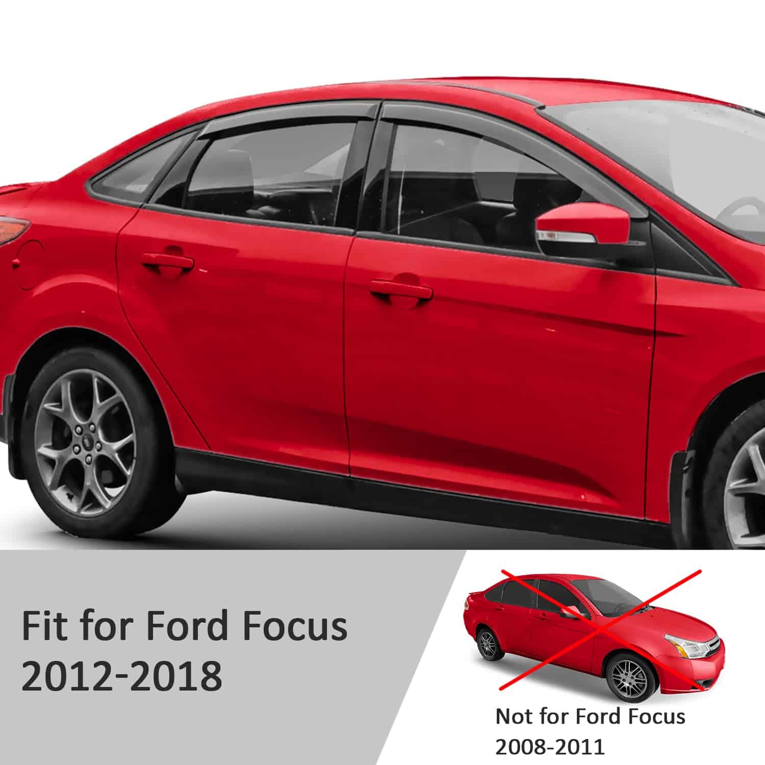 Voron Glass Deflectores de Lluvia Tape-on -Negro - Imagen 6