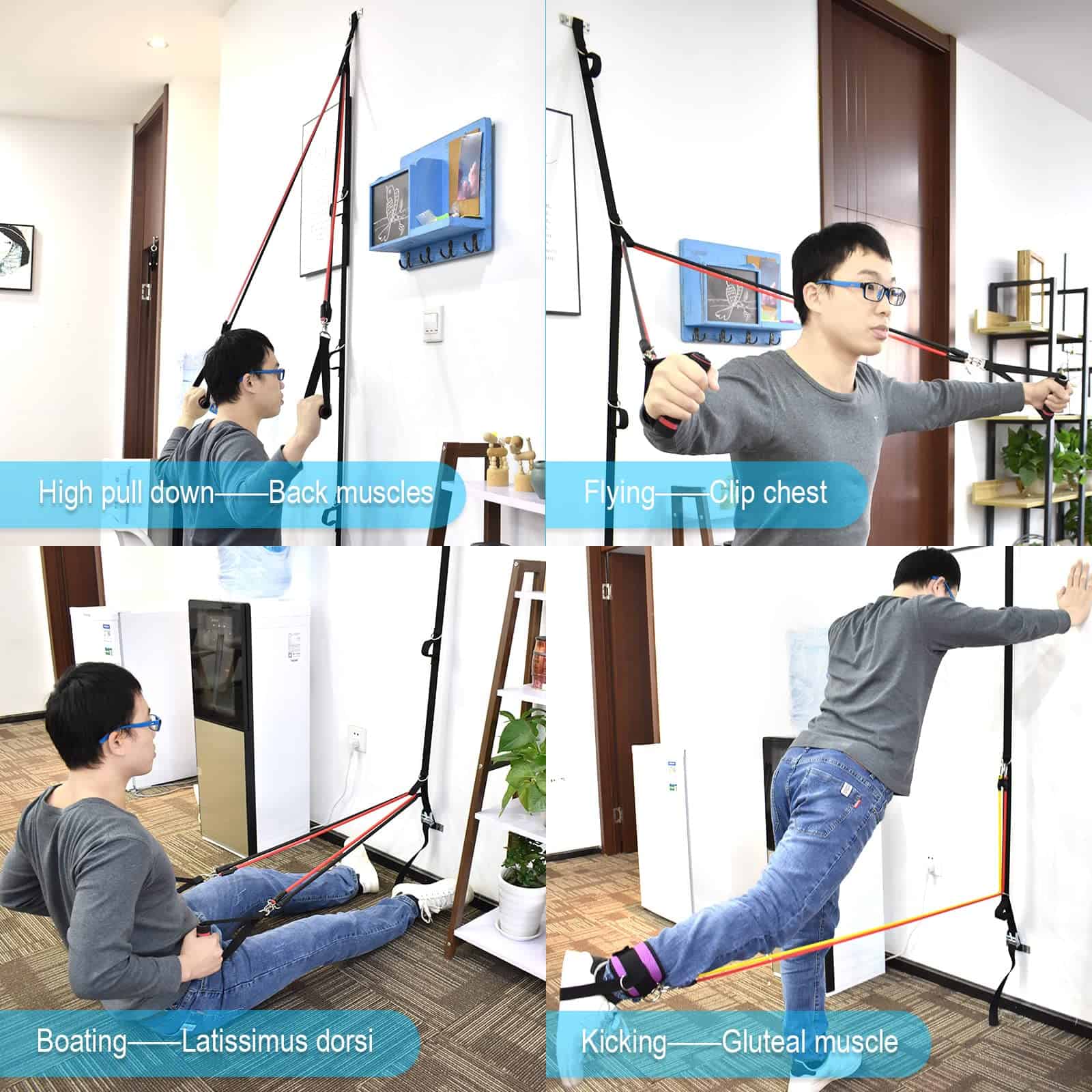 Brebebe Correa de Anclaje Multi Punto para Bandas de - Imagen 4