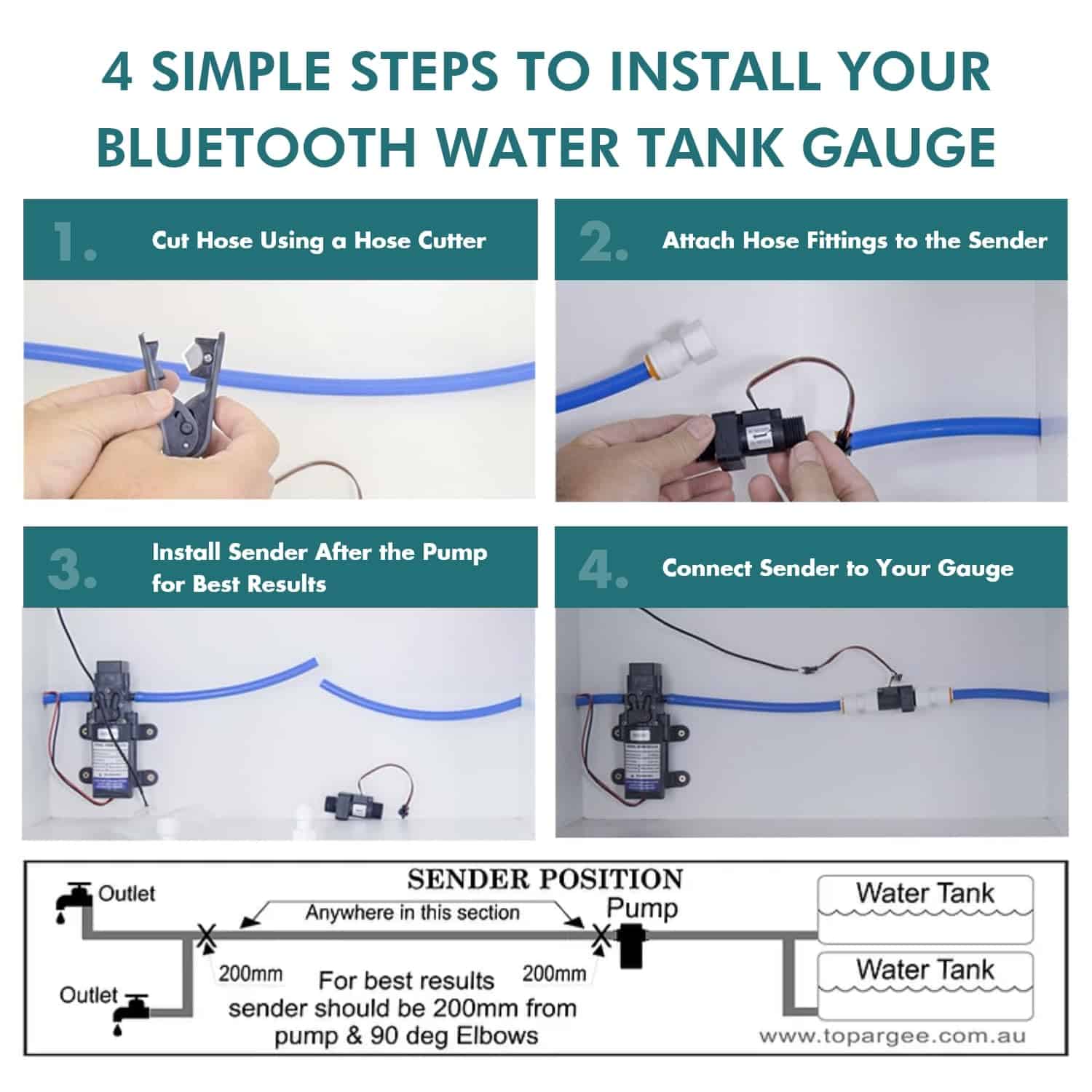 Medidor de Tanque de Agua Bluetooth Topargee H2F-BT12 - Imagen 7