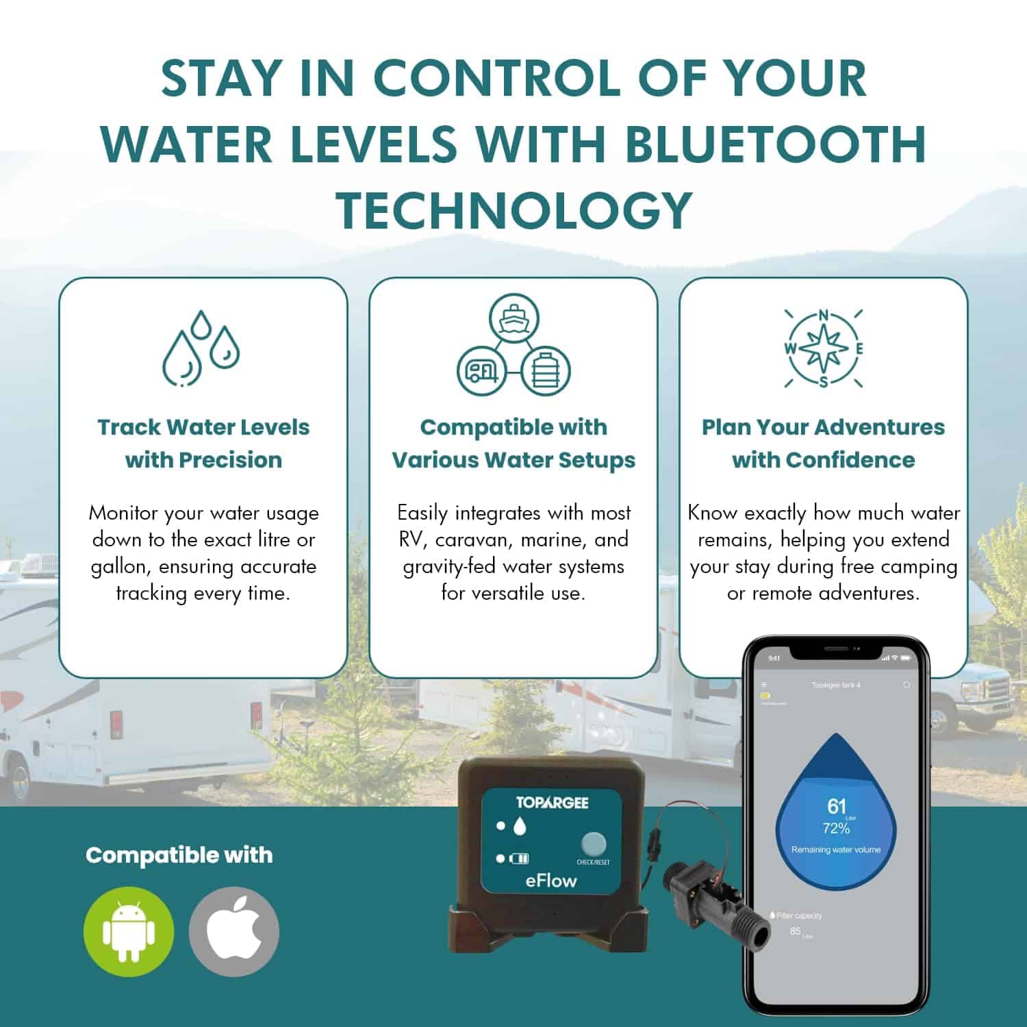 Medidor de Tanque de Agua Bluetooth Topargee H2F-BT12 - Imagen 8