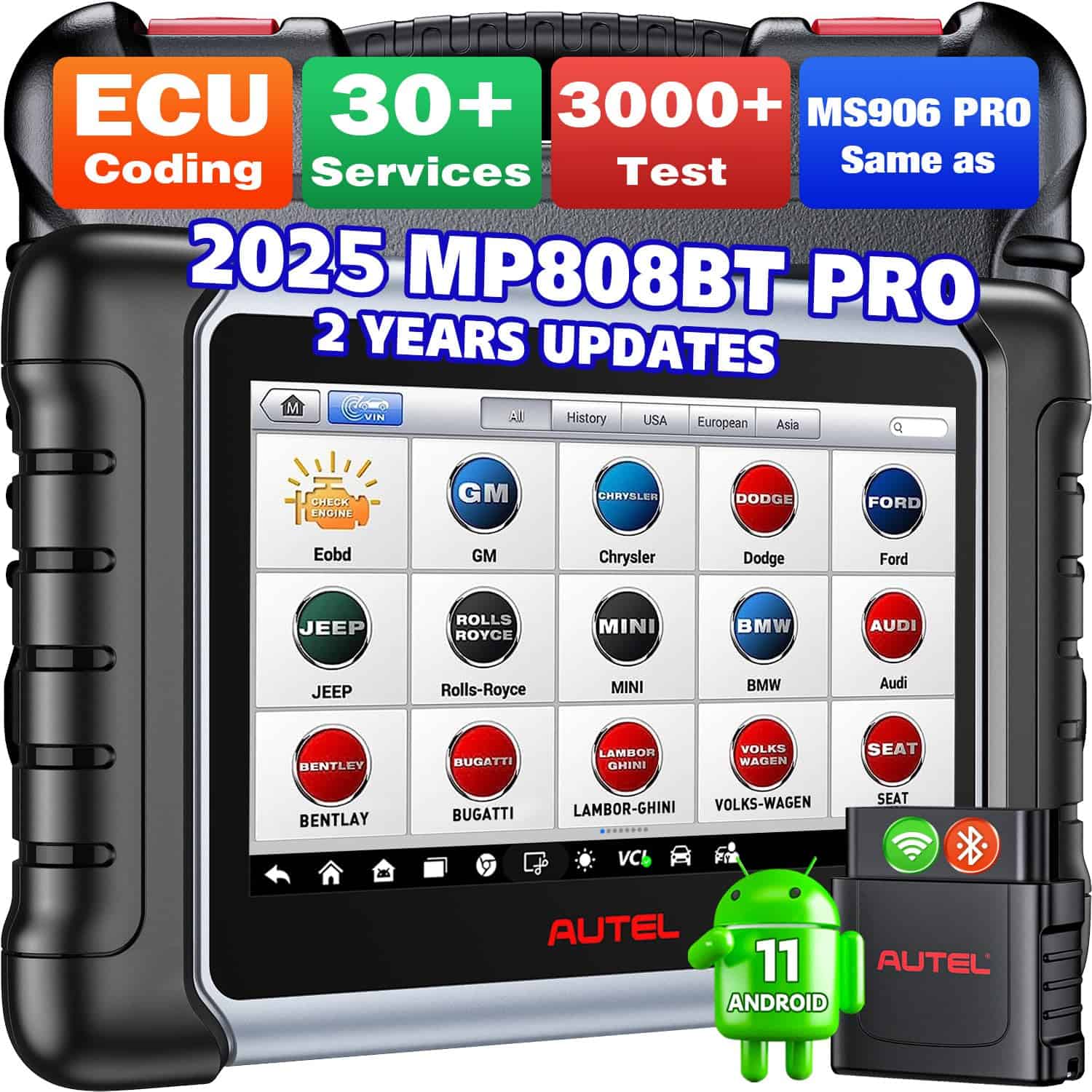 Escáner Autel MaxiPRO MP808BT PRO, Actualización de 2 Años