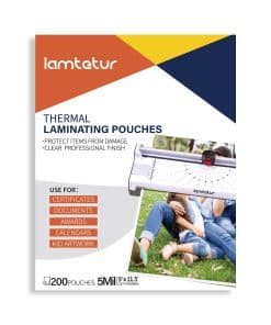 Lamtetur Thermal Laminating Pouches 9"x11.5" Inches, 5mil