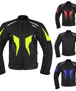 Chaqueta de Moto Textil de Aventura para -Negro Verde