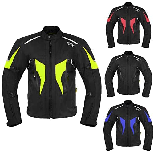Chaqueta de Moto Textil de Aventura para -Negro Verde