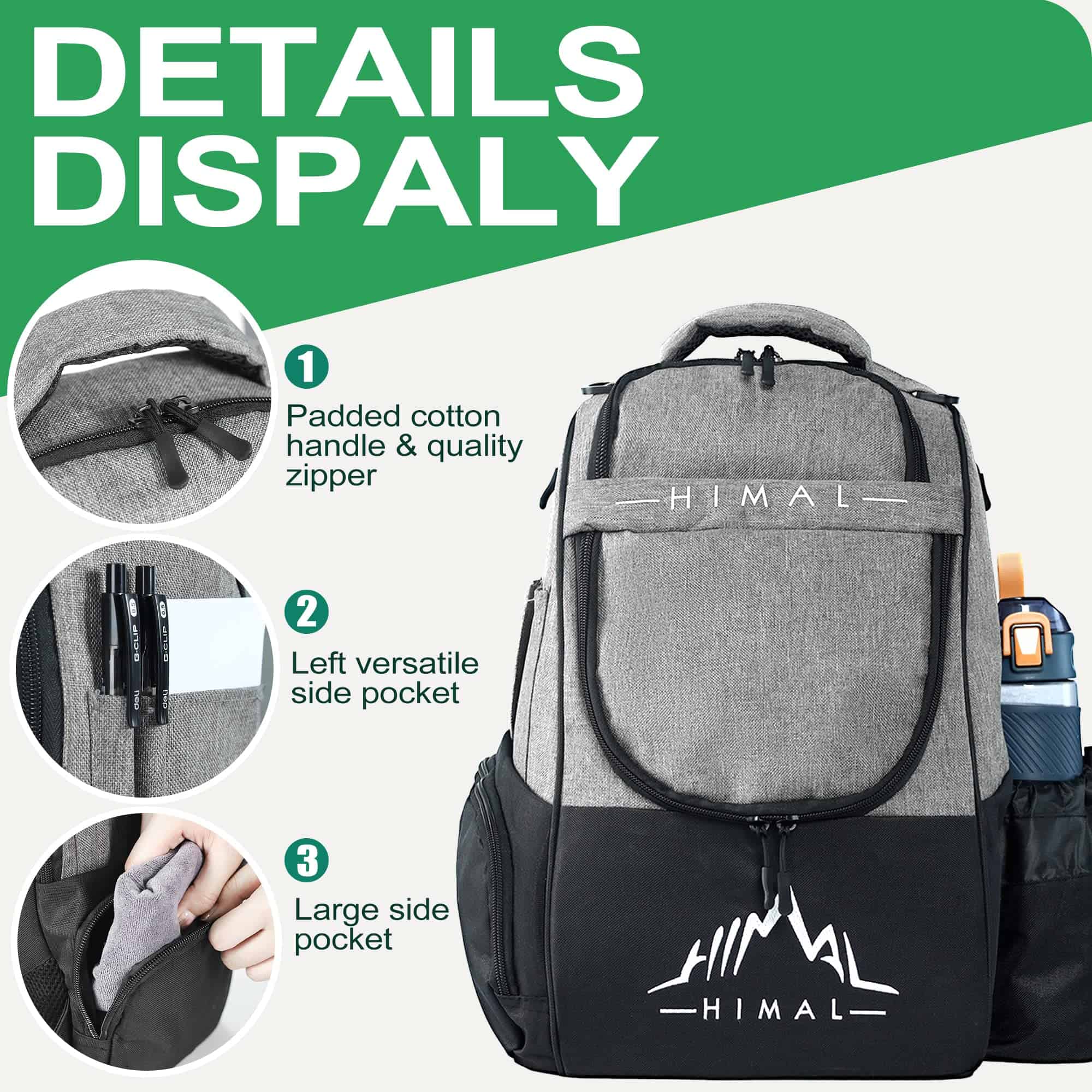 Bolso de Disc Golf HIMAL HIMAL con una Capacidad de 22+ - Imagen 3