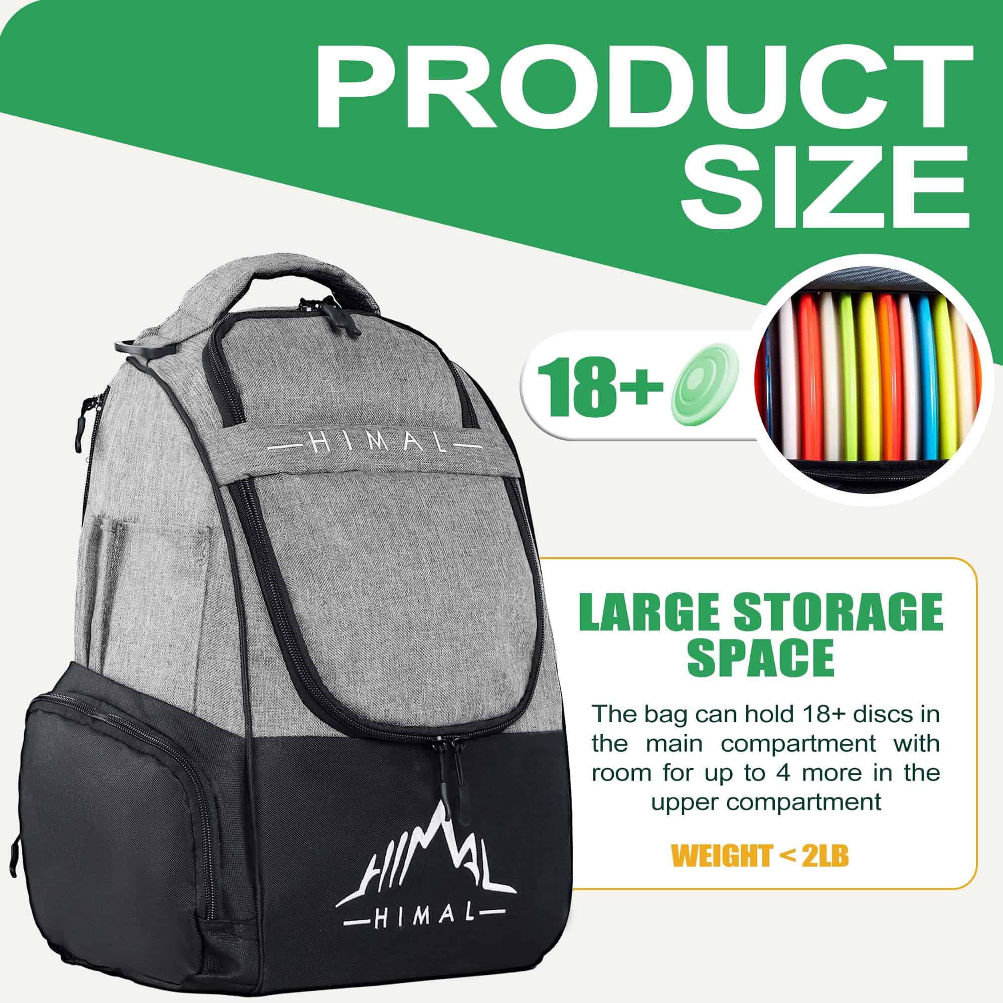 Bolso de Disc Golf HIMAL HIMAL con una Capacidad de 22+ - Imagen 4