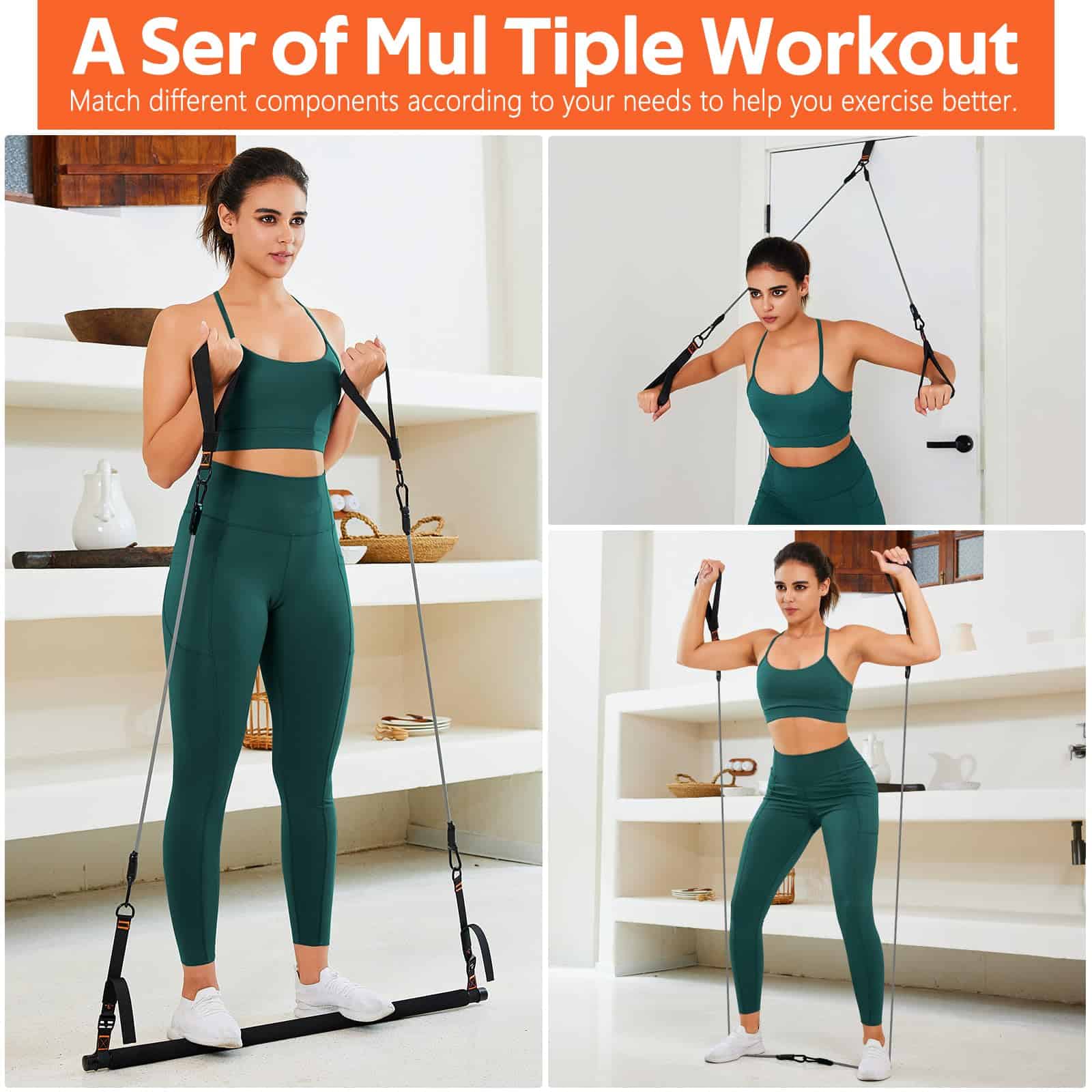 Kit de Barra de Pilates con Bandas de -Black - Imagen 8