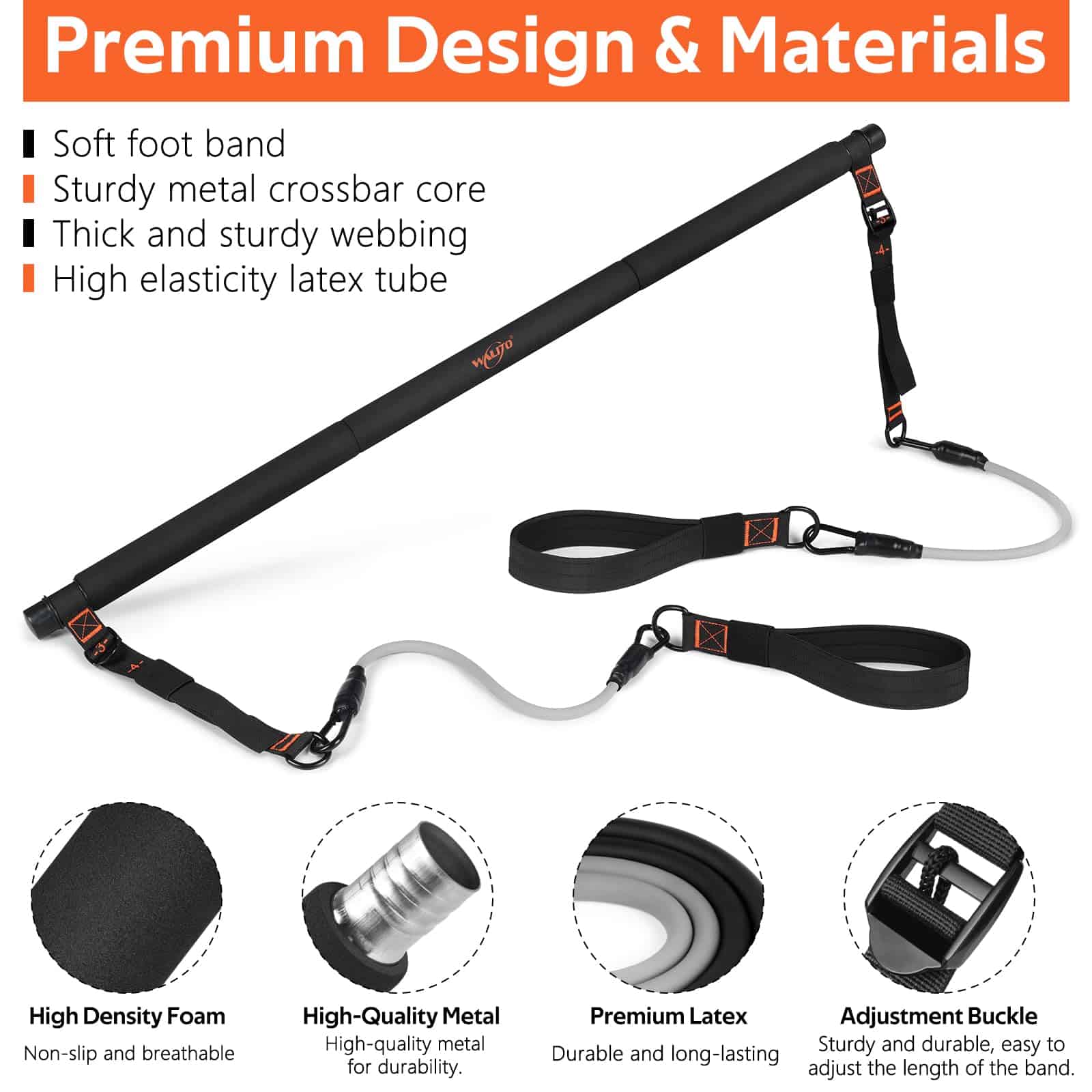 Kit de Barra de Pilates con Bandas de -Black - Imagen 4