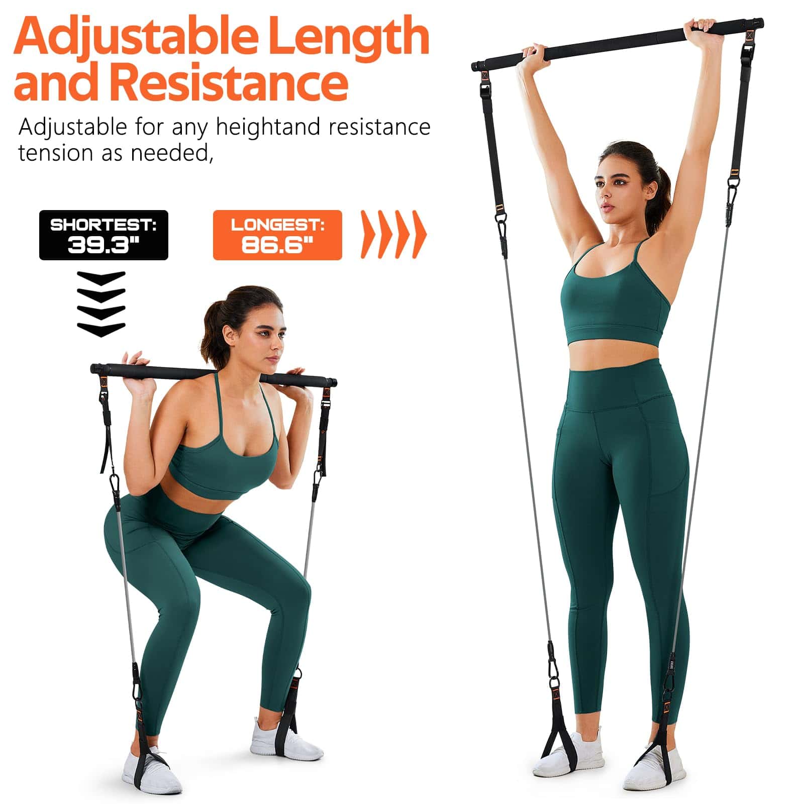 Kit de Barra de Pilates con Bandas de -Black - Imagen 6