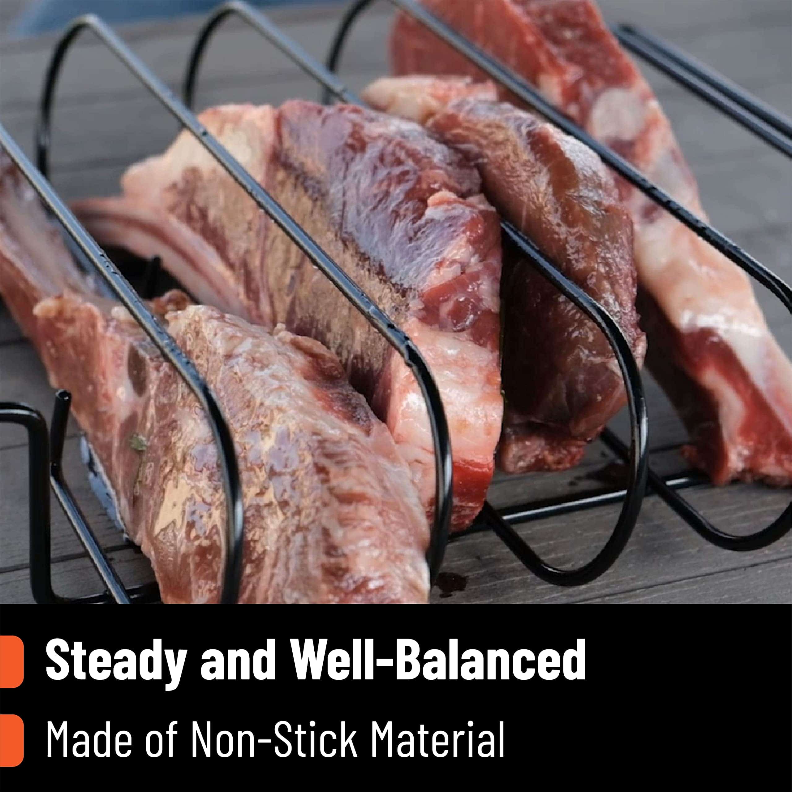 UNCO- Soporte para Costillas de Acero Inoxidable, Soporta - Imagen 4