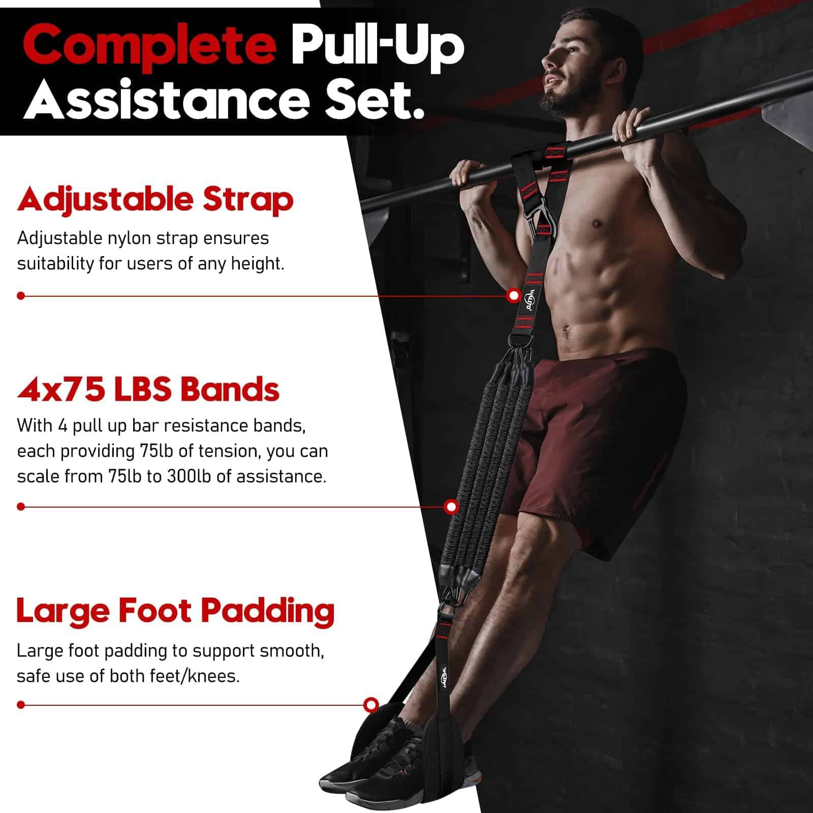 Bandas de asistencia para dominadas 300 lbs, Bandas de - Imagen 3