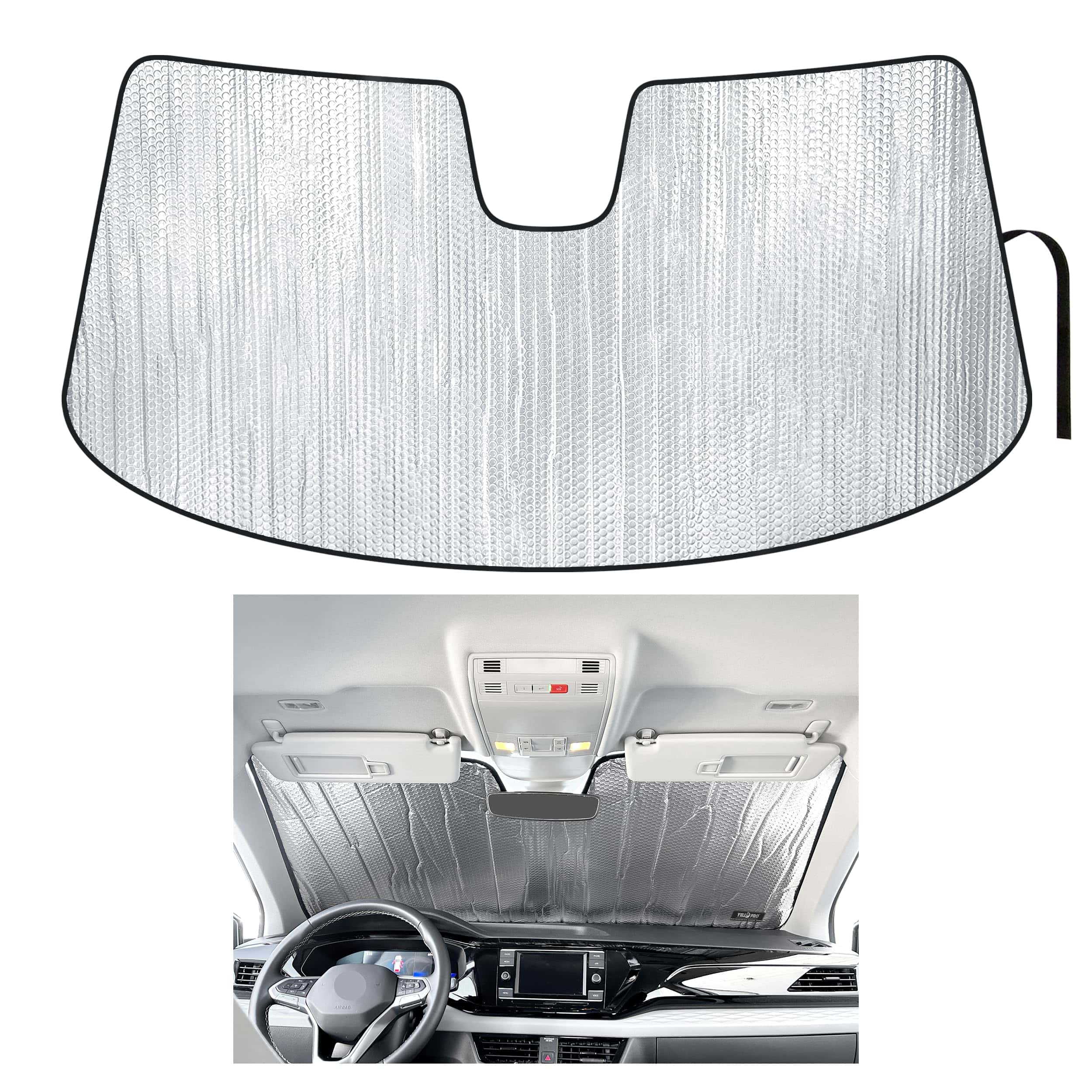 YelloPro Protector Solar Delantero -Negro, Plata