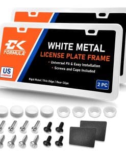 Porta Placas para Auto Blancas Puras - Juego de 2, Soportes