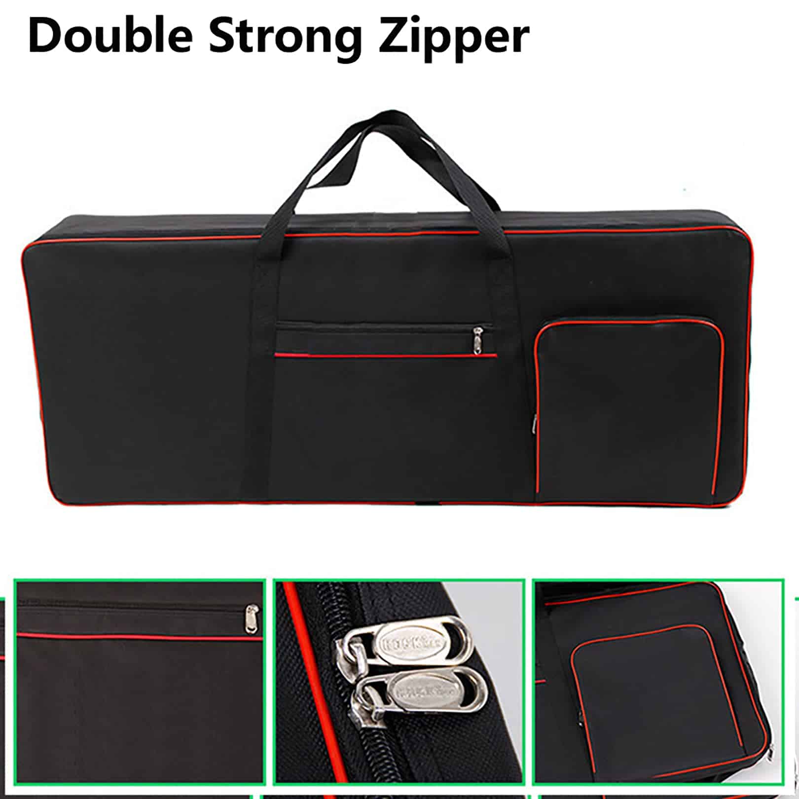 Funda para teclado de 61 teclas Vilihkc, -Rojo - Imagen 5