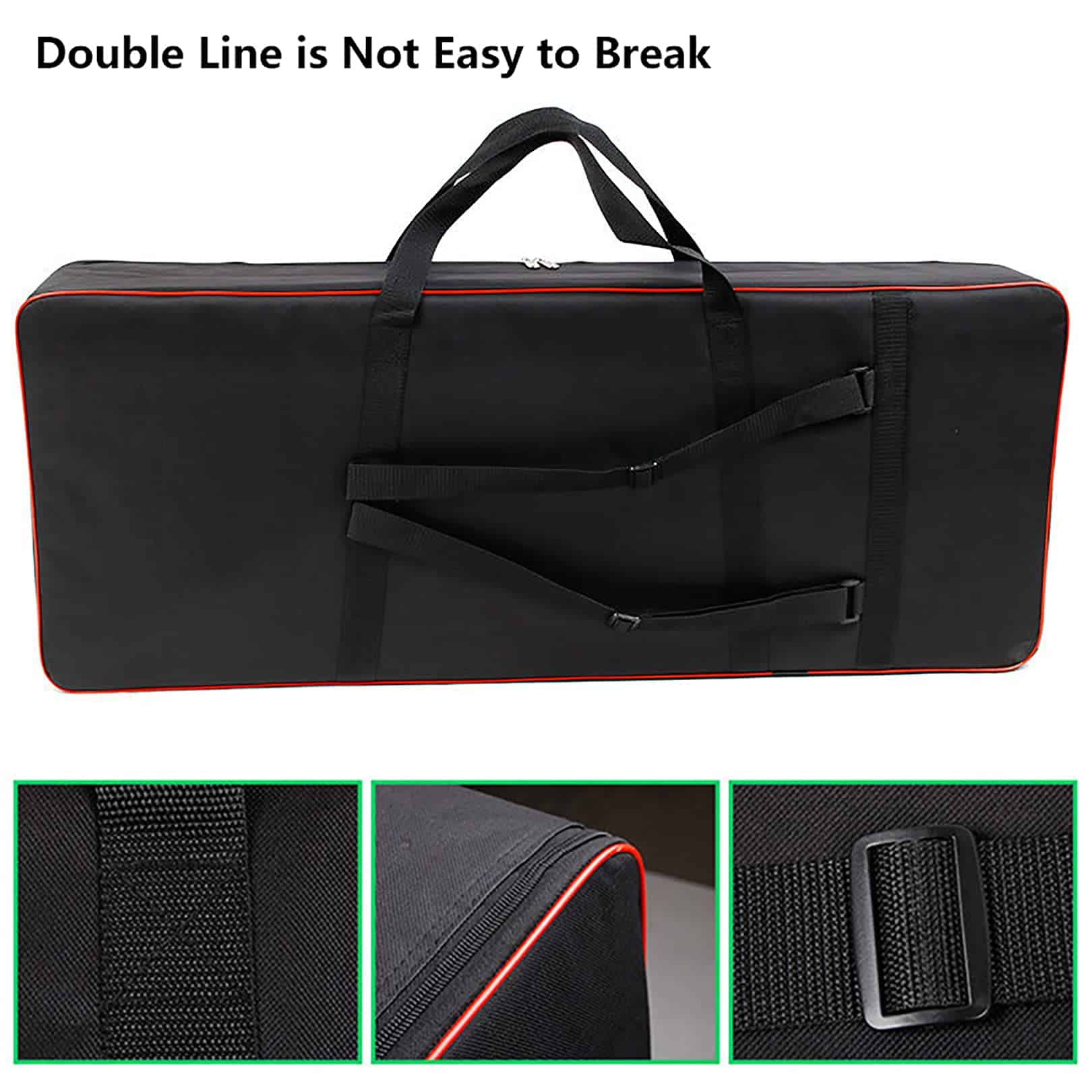 Funda para teclado de 61 teclas Vilihkc, -Rojo - Imagen 4