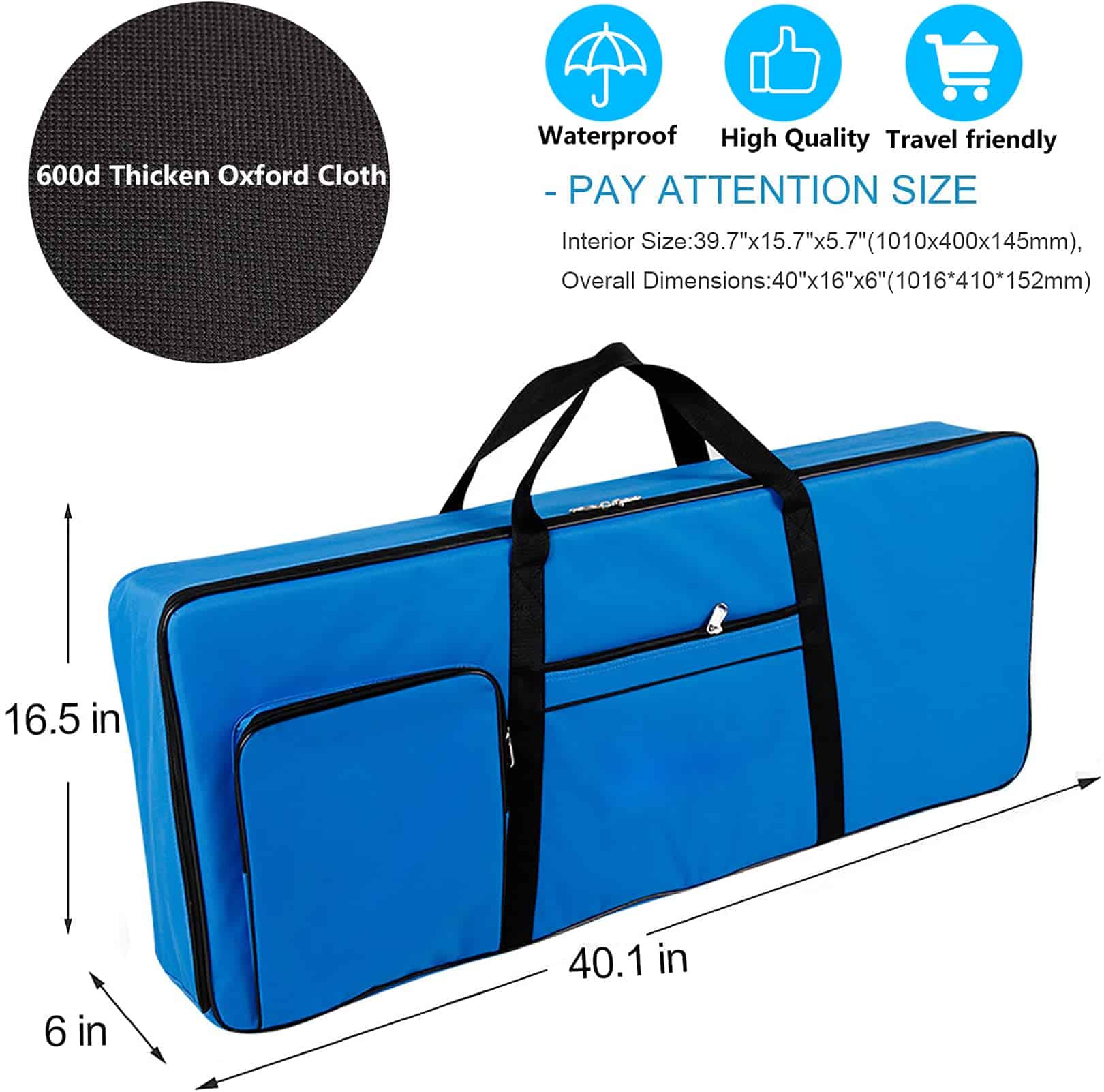 Funda para Teclado de 61 Teclas Vilihkc, Portátil y - Imagen 3