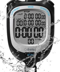 Cronómetro digital Dretec resistente al agua con alarma y