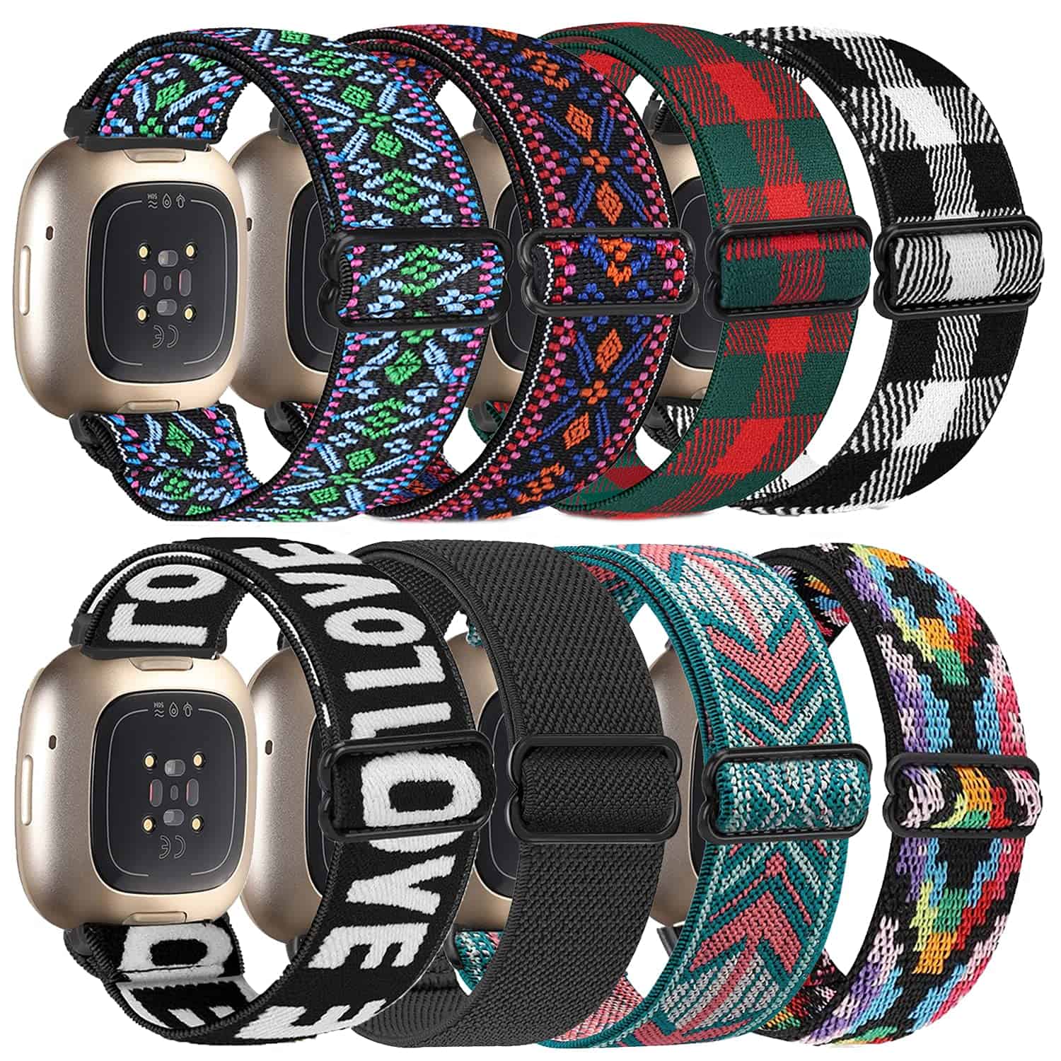 Paquete de 8 bandas elásticas compatibles con Fitbit Versa
