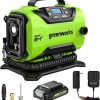 Inflador de neumáticos inalámbrico Greenworks 24V,