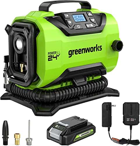 Inflador de neumáticos inalámbrico Greenworks 24V,