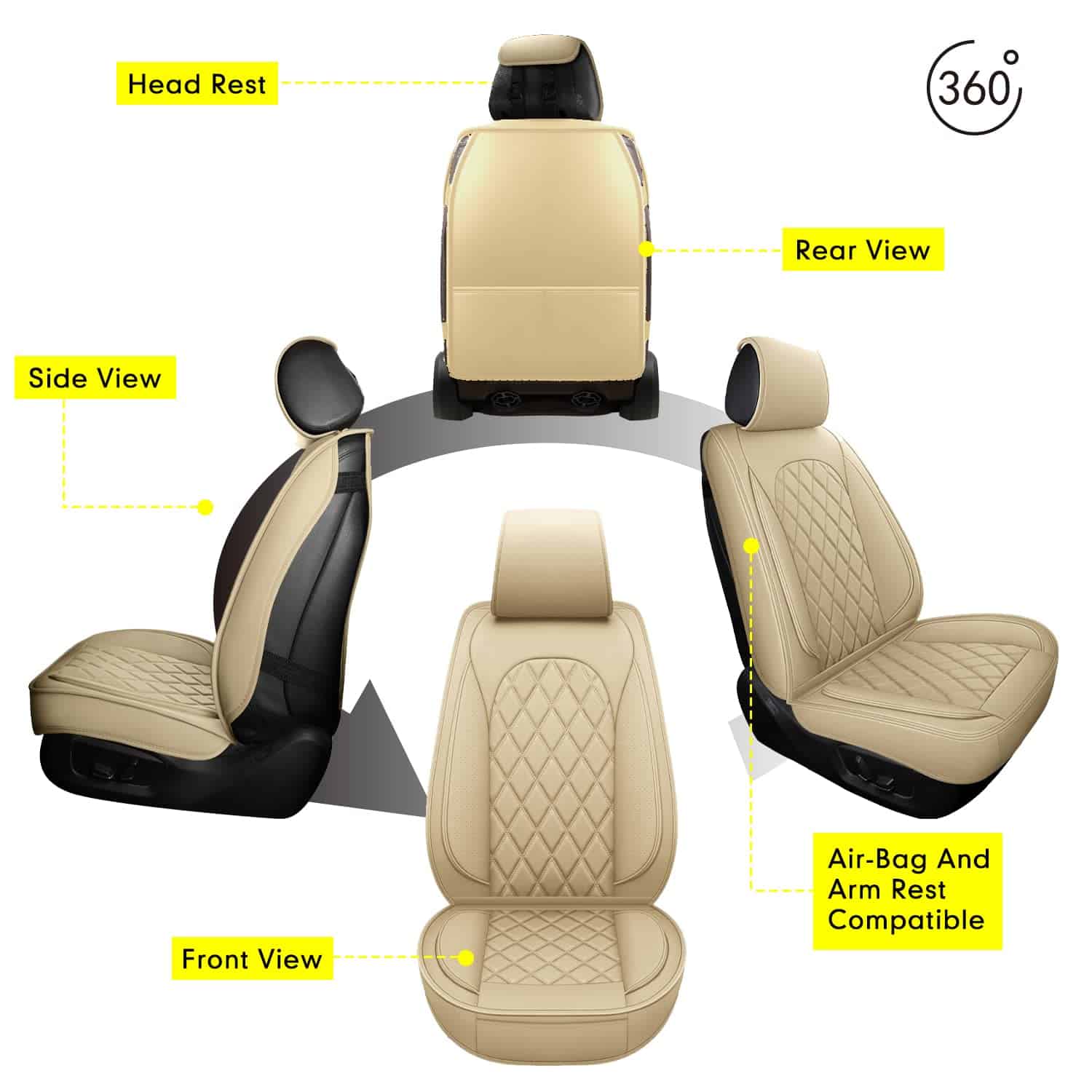 Cubiertas de Asiento Automotriz de Cuero Sintético - Imagen 5