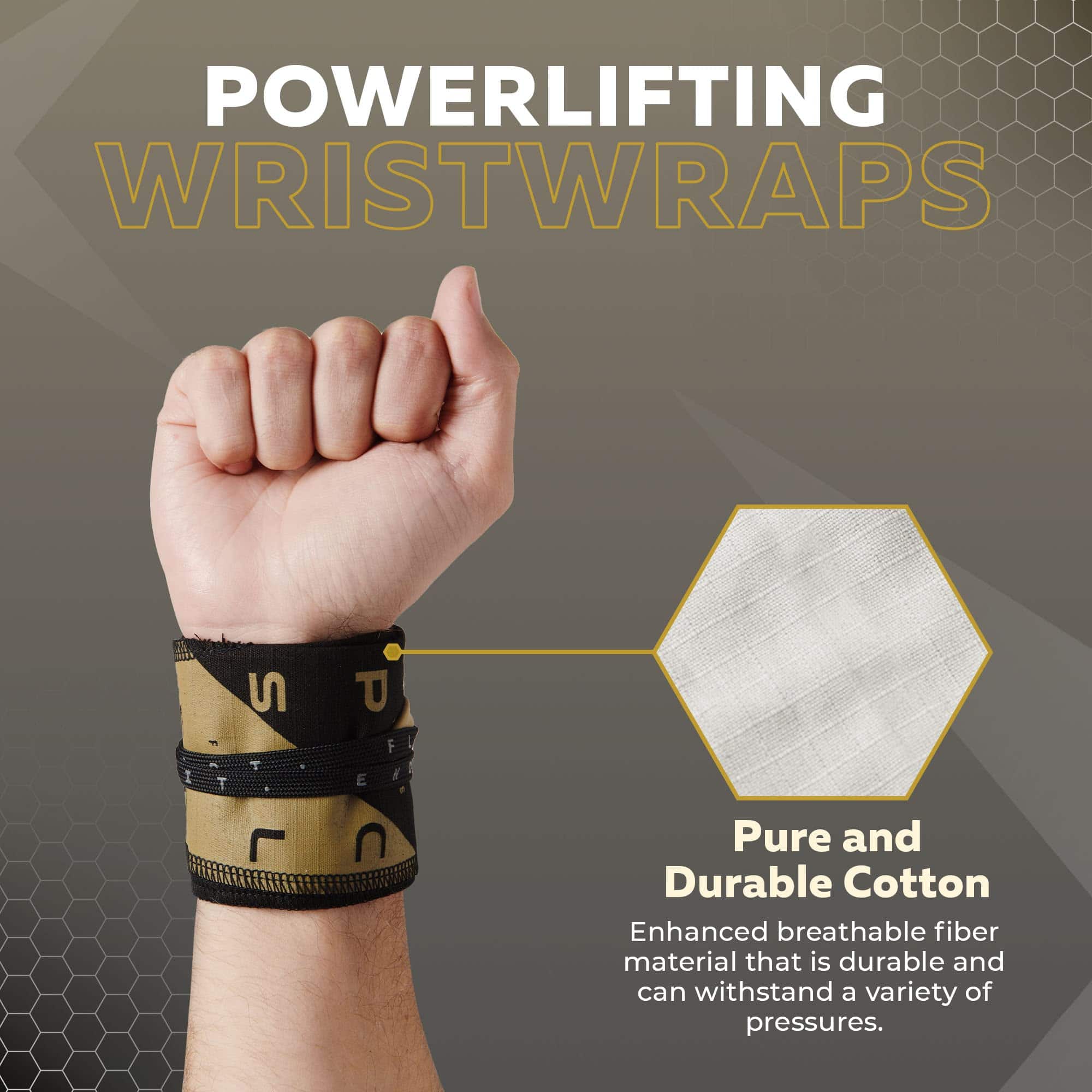 Correa de muñeca ajustable PICSIL, vendas de -Negro y Dorado - Imagen 3