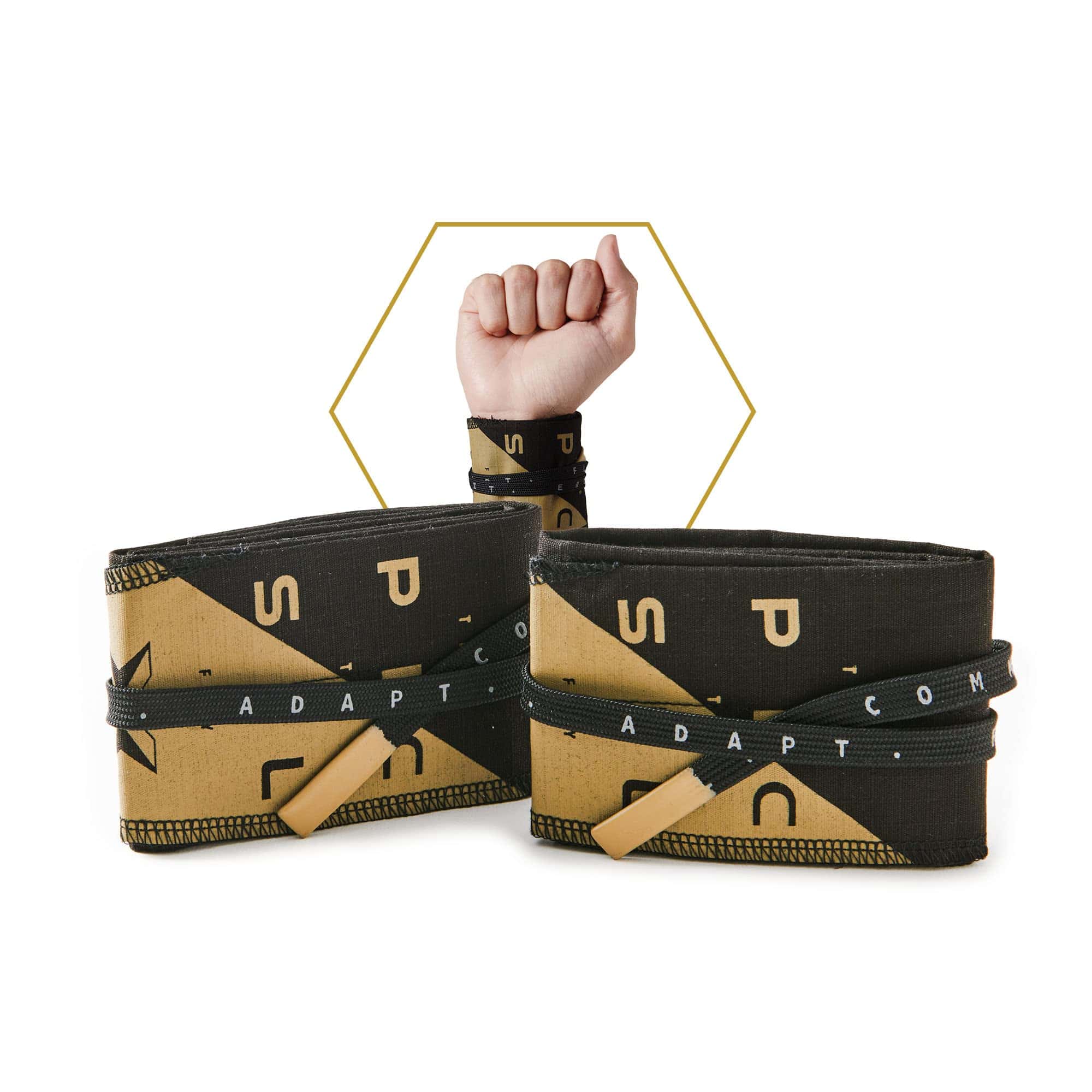 Correa de muñeca ajustable PICSIL, vendas de -Negro y Dorado