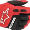 Guantes Alpinestars Youth & Kids Full Bore Rojo -Rojo Brilla