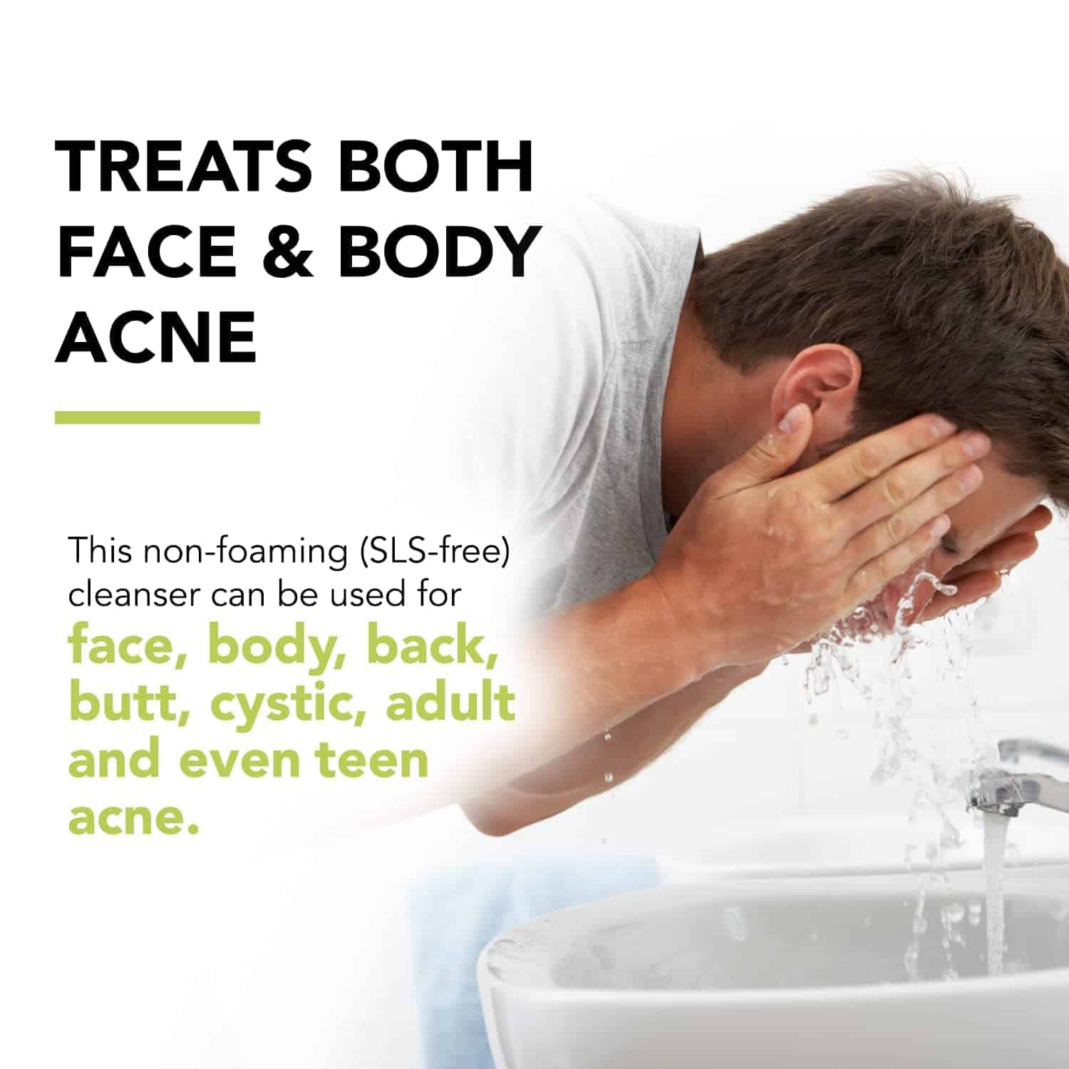 Humane Benzoyl Peroxide Acne Body Wash - Tratamiento para - Imagen 6